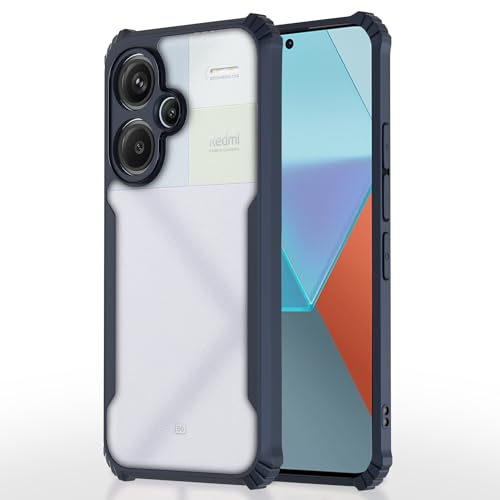 Image of Pikkme Redmi Note 13 Pro Plus 5G Back Cover | Crystal Clear Transparent Back | Ultra Hyrbid | Full Camera Protection | Raised Edge | Bumper Back Case (Blue)