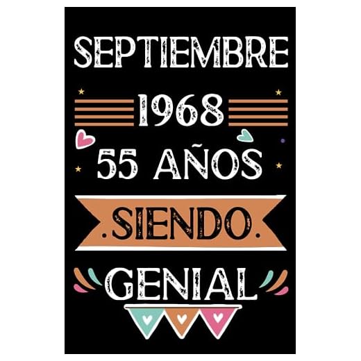CUADERNO, Septiembre 1968, 55 Años Siendo Genial: Libro de visitas, cuaderno, 110 páginas de felicitaciones, idea de regalo, regalo Para la esposa, novia, mujer, La madre