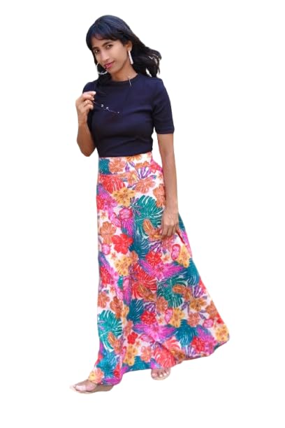 Image of Women's Printed Maxi Wraparound Skirt