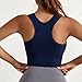 Sports Bras for Women No Underwire Racerback Bra Stretch Workout Gym Bras High Impact Breathable Running Yoga Bralette Blue