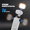 NEEWER Basics Magnetic Auxiliary Light Compatible with DJI OSMO Pocket 3 Gimbal Cam Creator Combo, 1.3W USB C Rechargeable Plastic Mini LED Fill Light Attachment for Selfie Vlog Video Recording, M21