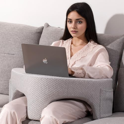Tijoree Reading Pillow With Arm Rest - Gaming & Lap Pillow For Sitting In Bed Or On The Sofa, Supports Arms For Reading, Crafting, Or Playing - View #2