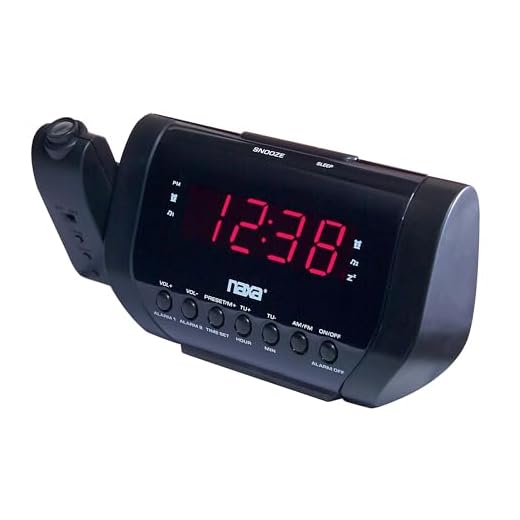 Naxa NRC-173 Projection Dual Alarm Clock