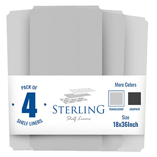 Shelf Liners For Wire Shelf System - Set Of 4-18 X 36 Inch - Frosted Plastic Wire Shelving Shelf Mats #TOP2