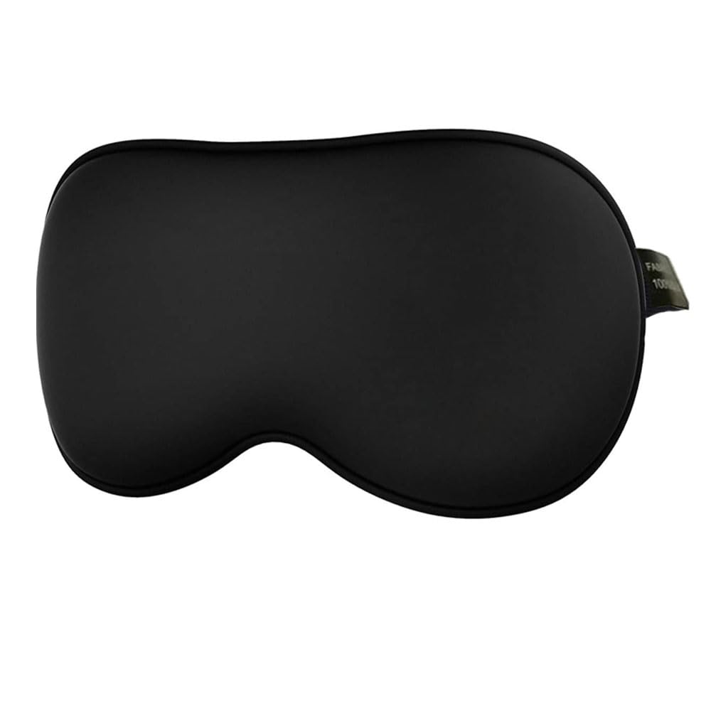 Antifaz para Dormir, PJYU Antifaces para Dormir de tela de seda suave con correa ajustable y tapones para los oídos, Máscara de ojos rellena de algodón natural para mujeres, hombres y niños durmientes