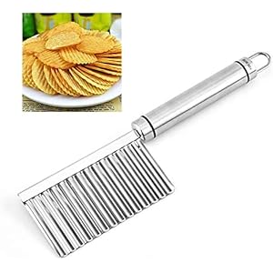 Keukenhulp, universeel mes, aardappelmes, golfmes, snijgereedschap voor ornamenten, van roestvrij staal, groentemes…