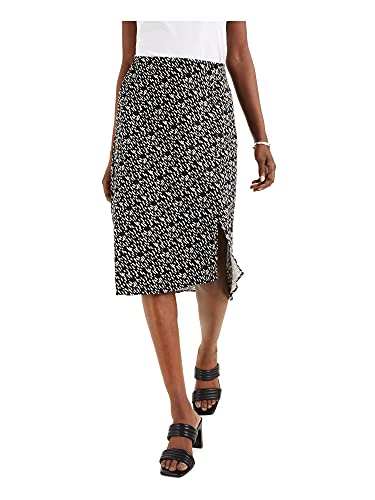 Alfani Womens Black Speckle Below The Knee Pencil Skirt Size: 8