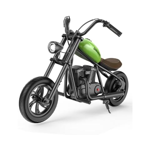 Hyper GoGo Electric Motorcycle for Kids, [Great Gift to Kids] Electric Motorbike Up to 10MPH & 60 Minutes Continuous Ride for Kids Age 6+(Avocado Green) Cover
