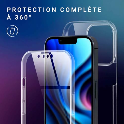 Coque transparente iPhone 13 avec protecteur d'écran pour le quotidien - 2