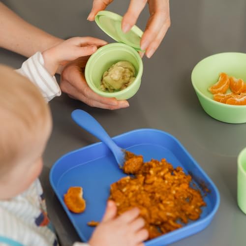 Nuby Good Square Meal Toddler Weaning Plates - Durable, Multicolour - Image 3