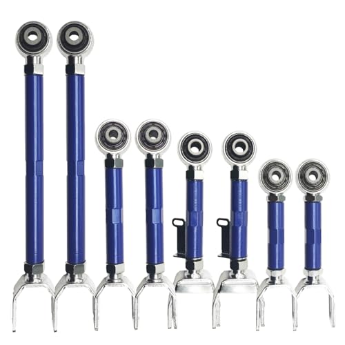 Adjustable Rear Adjustable Arms Kit, Set of 8, Camber Arms x 2 & Toe Arms x 4 & Trailing Arms x 2, Compatible with Tesla Model 3 2017-2024丨Tesla Model Y 2020-2023