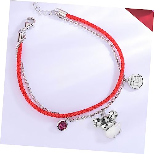 Joyería tejida a mano con cuerda de plata elegante para mujer 2