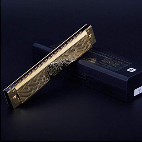 KMDSM Harmonica, Tremolo Harmonica 21 trous Jouer Piano sur mesure, C (Color : Gold) - Les Beatles, Paul McCartney, John Lennon, RIngo Starr, George Harrison KMDSM Harmonica, Tremolo Harmonica 21 trous Jouer Piano sur mesure, C (Color : Gold) – Image 3
