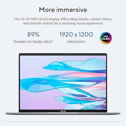 Image of ASUS Vivobook S16 OLED,Smartchoice,Intel Core Ultra 7 255H,16GB RAM,512GB SSD,16 inch, Win11, Office 2024, M365 Basic(1Y), Cool Silver, 1.7Kg, S3607CA-SH077WS, Intel Arc iGPU,Metallic Design Laptop, AI PC