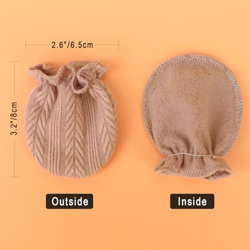 image for DRESHOW BQUBO Newborn Infant Toddler Mittens No Scratch Elastic Wrist 