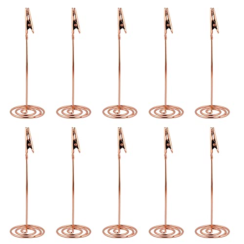 Heiqlay Fotohalter, Fotohalter Clip Fotoständer Fotoaufsteller Tischkartenhalter 10 Stück Fotohalter mit Klammern, Memo Clip Halter für Hochzeits Hausdekoration Geburtstag Büro Hausdekoration Party Cover