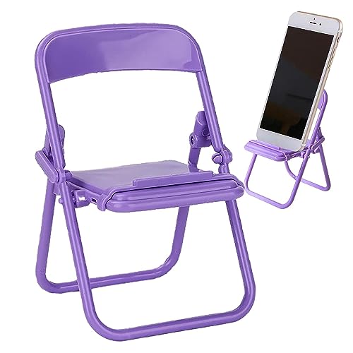 Shichangda Support téléphone Bureau Chaise | Mini Support téléphone pour Chaise Pliante | Chaise Pliante pour poupée Filles | DIY Mini Chaise Pliante Miniature Dollhouse Accessoires Meubles Décors