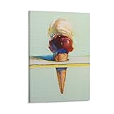 Wayne Thiebaud Two FlavorsIce Cream Cone Wayne Thiebaud2003 Canvas Wall Art Poster Decorative Bedroom Modern Home Print Picture Artworks Posters 12x18inch(30x45cm)