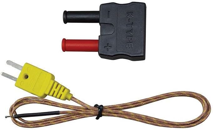 Klein Tools 69142 K Type Thermocouple, High Temperature Thermocouple Measures 32 to 896 Degrees, with Adapter