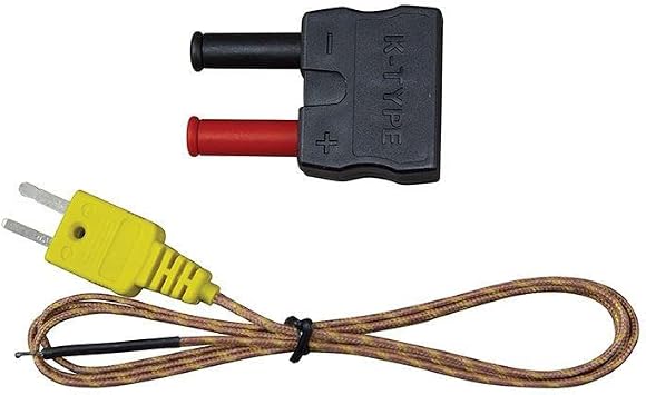 Klein Tools 69142 K Type Thermocouple, High Temperature Thermocouple Measures 32 to 896 Degrees, with Adapter