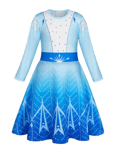 AmzBarley Princess Nightgown Girls Nightgowns for Toddler Kids Princess Pajamas Sleepwear Long Sleeve Nightie Nightdress