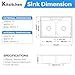 Kitsitchen 33x22-Inch Drop-in Stainless Steel 50/50 Double Bowl Kitchen Sink with Strainer, Top Mount Double Bowl Kitchen Sinks with 3 holes (33