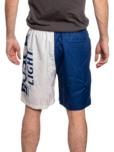 Calhoun Busch Light Men's Red, White, Blue Mountain Logo Quick-Dry Swim Trunks4