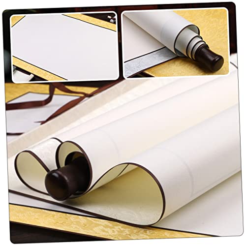 ULDIGI 5Pcs Pano Caligrafia Pincel Amarelo Papéis Longos Sumie Corte Madeira Profissional Em Chunlia