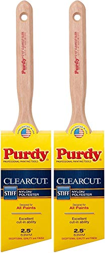 Purdy 144152125 Clearcut Series Glide Angular Trim Paint Brush, 2-1/2 inch - 2 Pack