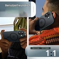 JETech Matte Magnetische Hülle für iPhone 17, Dunkelgrün – Ansicht 7