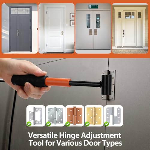 Image of Door Hinge Adjustment Tool Kit, 4 in 1 Hinge Gap Adjusting Wrench Set for Residential and Commercial Use, Door Gap Adjustment Tool, Heavy Duty Door Hinges Repair Wrench with Rubber Grip