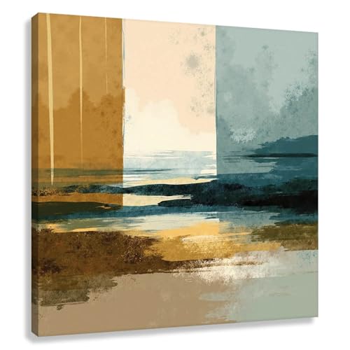 Novup Abstract Landscape Wall Art Serene Horizon Canvas Print Modern