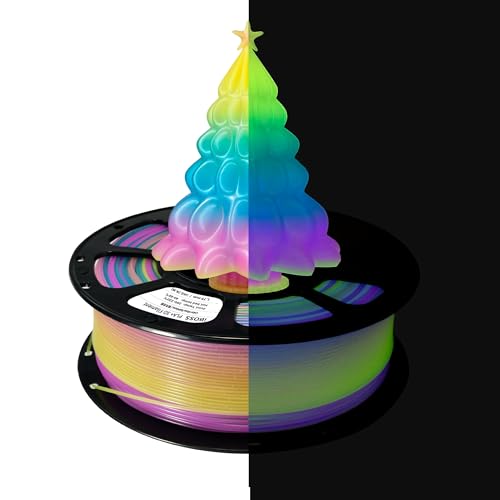 Filament iBOSS PLA Plus Tęczowy Świecący w ciemności (RAINBOW GLOW)