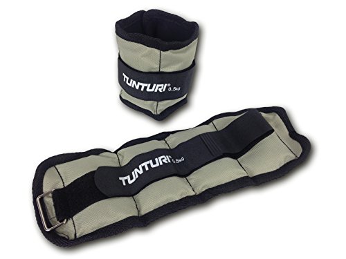 Manchettes bras/jambe 0.5kg Tunturi Soft Weights en gris (lot de 2) pour lestage