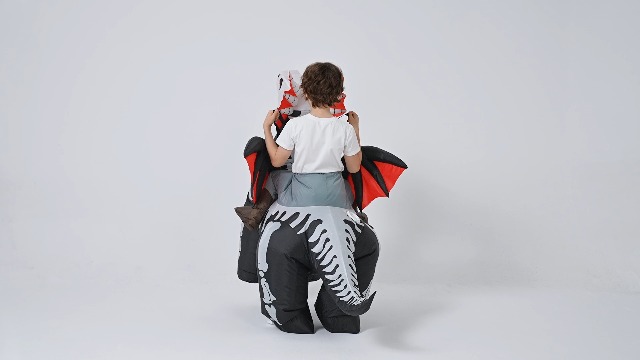 Disfraz Inflable Dragón Esqueleto para Niños miniatura 7
