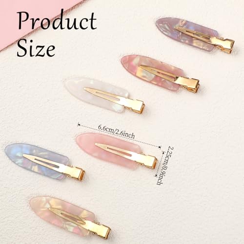 12 Pack No Crease Hair Clips Colorful No Bend Hairclips Flat Duckbill Clip Creaseless Hair Clips Flat Hairclip Alligator Hair Barrette Makeup Hair Clip Salon Hairstyle Accessories for Women Girls - Image 5