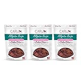 Caru - Soft n’ Tasty Baked Bites - Alligator Bites Dog Treats - Flavorful Training Treats - 3.75 oz Bags - Pack of 3