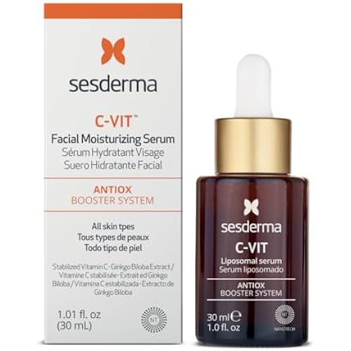 Sesderma C-VIT Radiance Serum with Vitamin C, Brightens, Hydrates & Fights Signs of Aging, Antioxidant Formula, 1.0 fl oz