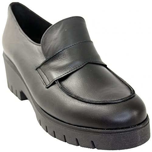 Mopresque Classique Català Cuir Noir Jordana 35 Contre la Fatigue Plantaire