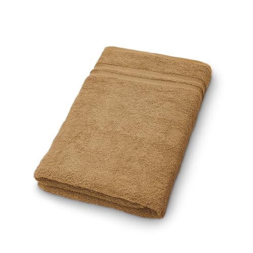 Image of Welspun 100% Cotton Quik Dry Bath Towel | High Absorbency Super Soft, Fast Drying Towels for Bath | 380 GSM Large Size 1 Piece Bath Towel for Men and Women | Sized 70cm X 150cm Beige