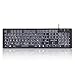Perixx PERIBOARD-317, teclado retroiluminado con cable USB para Windows – Teclas de membrana con retroiluminación LED Banco – AZERTY Francés