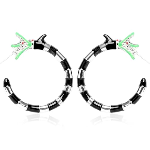 Coral Snake Earrings Halloween Horror Hoop for Women Costume Jewelry Accessories