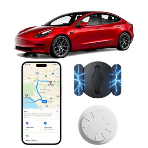 Image of Car Tracker Device Hidden,GPS Tracker for Vehicles,Mini Hidden Car Tracker Work with Find My (iOS Only) Real-Time GPS Tracking with Magnetic Case,No Monthly Fee for Car /Person /Pet /Items