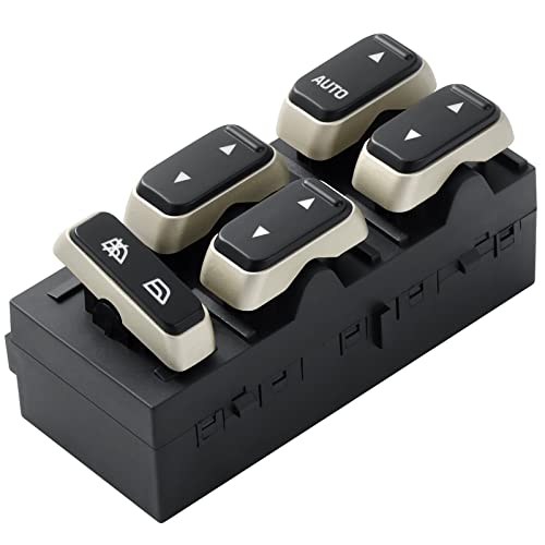 Puengsi Driver Side Master Power Window Switch Compatible With 2003 2004 2005 2006 2007 2008 Lincoln Town Car | Replace Oe 5W1Z-14529-Ba #TOP17