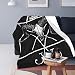 Sigil de Lucifer Satanic Gothique Occulte Wiccan Flanelle Fluffy Jeter Couverture Reine King Size Couette en Peluche Doux Confortable Couette Pépinière Literie Décor Décorations De Chambre Portable