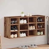 Couleur: Bois ancien Générique Cabinet à Chaussures avec étagère Bois Ancien 103 x 30 x 51 cm,Produits ménagers,Rangement & Organisation,Rangements pour armoires à vêtements,Marron,22.5 KG,875209