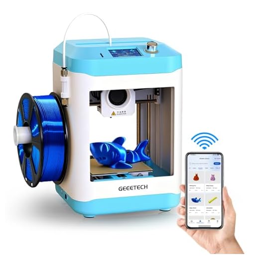GEEETECH M1S - Stampante 3D con Wi-Fi, con controllo intelligente, stampante 3D per principianti, doppia trasmissione diretta estrusore 3D 250mm/s per stampante 3D con schermo a colori