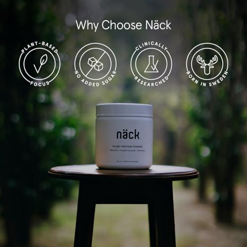 Image of Nack Plant Based Protein Supplement | 500g Unflavoured | 80% Pea & Rice Protein | 24g per Serving | Complete Essential Amino Acid Profile 9.7g EAA, 4.5g BCAA | Muscle Growth & Recovery | Vegan & Gluten-Free (Pack of 2)