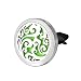 HOUSWEETY Car Air Freshener Aromatherapy Essential Oil Diffuser - Cloud Stainless Steel Locket,11 Refill Pads (With Gift Bag)