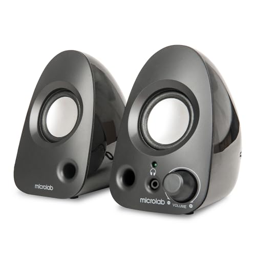 Bafles Multimedia estéreo 2.0 6W RMS con Control de Volumen/Encendido/Apagado en el Frontal